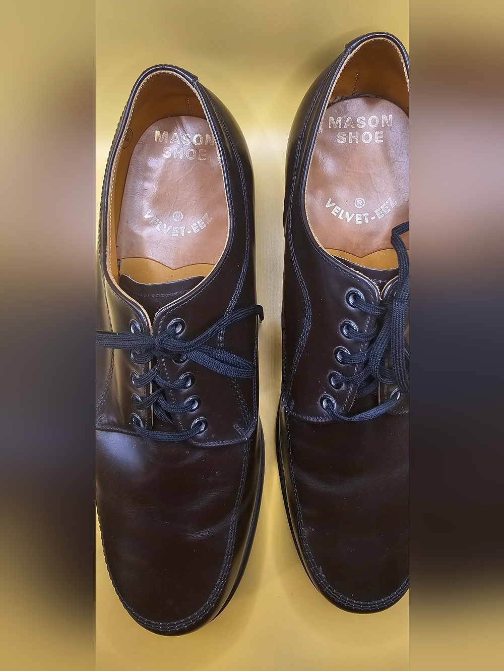 Mason Velvet-eez Mens Lace Up Brown size 13 EE Dress Shoe - Picture 2 of 14
